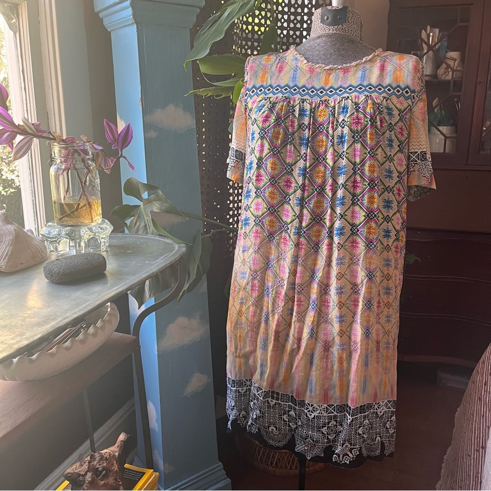 Tanvi Kedia rayon dress sz lg